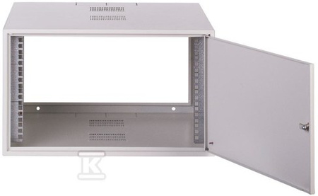 SZAFA 19" 6UX555X600,DRZ.PEŁNE,SZARA