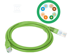 PATCH-CORD U/UTP KAT.5E PVC 5.0M ZIELONY