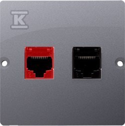 GN.KOMP.RJ45 K.5E+RJ12 W.STAL INOX BASIC