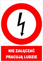 NZLP 148X210MM TABLICA ELEK.OSTRZEGAWCZA
