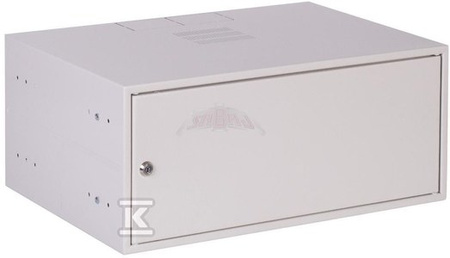 SZAFA 19" 4UX555X400,DRZ.PEŁNE,SZARA