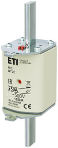 WKŁADKA NH2/WT-2C GF 250A/500V