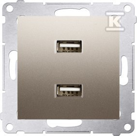 ŁADOWARKA 2XUSB 2.1A, 5V ZŁOTY SIMON54