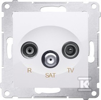 GN.RTV-SAT PRZ.+RAM.GIPS/IP44 BI.SIMON54