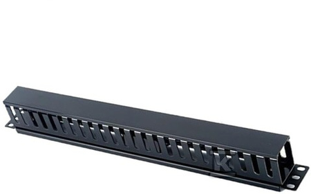 PANEL PORZĄDKUJACY 19" 1U, Z POKRYWĄ