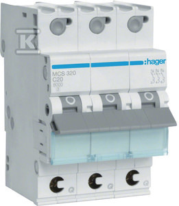 MCB WYŁ.NAD.ICN=6000A 3P C 20A QUI