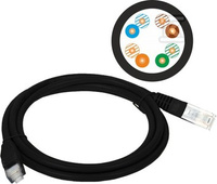 PATCH-CORD U/UTP KAT.5E PVC 3.0M CZARNY