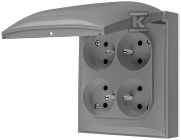 GN.4-KR.Z/U IP44 ZŁ.SZARY AQUACLICK