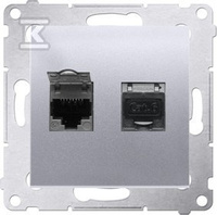 GN.KOMP.2XRJ45 KAT6E PRZ.SRE.MAT SIMON54