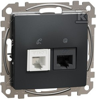 GN.RJ45/RJ11 6UTP CZARNY ANTRA.SEDNA DES