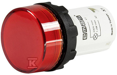 LAMPKA 24V LED MONOBLOK CZERWONA