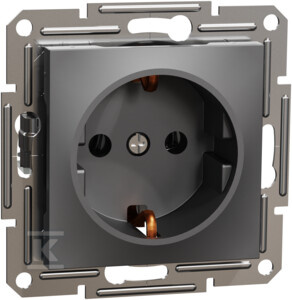 GN.1-KR.SCHUKO B/R ANTRACYT ASFORA