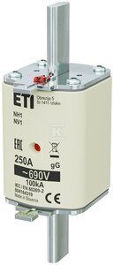 WKŁADKA NH1 GG 250A/690V