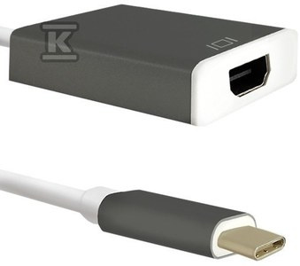 ADAPTER USB 3.1C MĘSKI HDMI A ŻEŃSKI