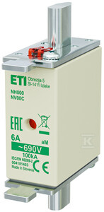WKŁADKA NH000 AM 6A/690V