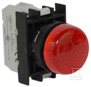 LAMP.SYG.B LED 100-230V AC/DC CZERWONA