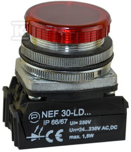 LAMP.NEF30LDB 24V-230V CZERWONA