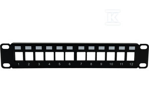 PATCH PANEL 10" PUSTY 12 PORTÓW 1U