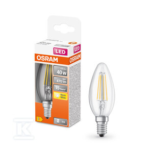 ŻAR.LED 4W 827 CLR E14