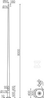 SŁUP SAL8 INOX+B71+NAKR+WR4/1/1/5+IMBUS