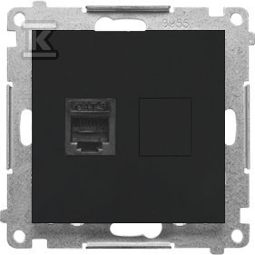 GN.1-KR.TELEF. RJ12 CZARNY MAT SIMON55