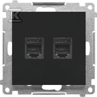 GN.2-KR.TELEF. RJ12 CZARNY MAT SIMON55