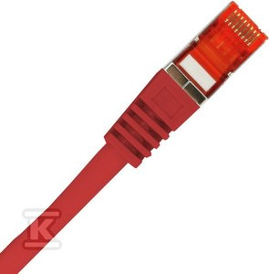 PATCH-CORD S/FTP KAT.6A LSOH 5.0M CZERWO