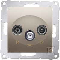 GN.RTV-SAT KOŃC.+RAM.IP44 ZŁ.MAT SIMON