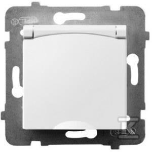 GN.1-KR.Z/U SCHUKO IP44 BIAŁY ARIA