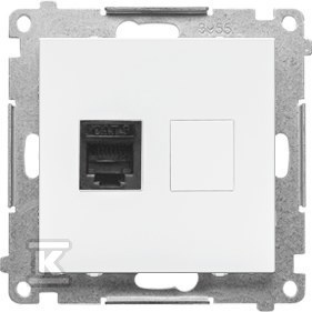 GN.1-KR.TELEF. RJ12 BIAŁY MAT SIMON55