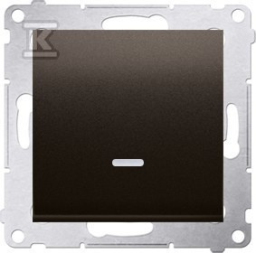 PRZYCISK POJ.PODŚW.B.PIKTO. BRĄZ SIMON