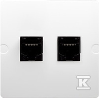 GN.MP/TE.RJ45+RJ11 BIAŁE+RAM.BIAŁA