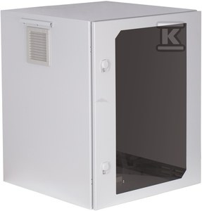 SZAFA19" 15UX600X600,DRZ.Z SZYBĄ,SZARA