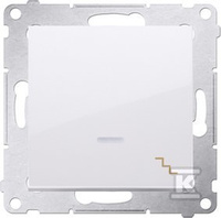 ŁĄCZ.SCH.PODŚW.+RAM.GIPS/IP44 BI.SIMO