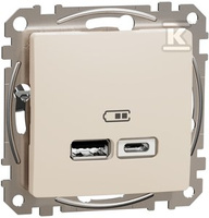 GN.USB 2,4A BEŻ SEDNA DES