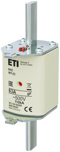 WKŁADKA NH2/WT-2C GF 63A/500V