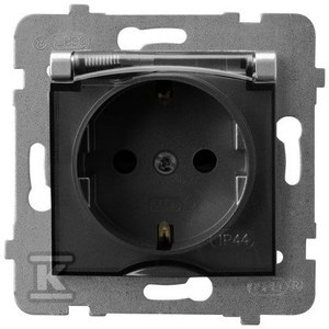 GN.1-KR.Z/U SCHUKO IP44 TRA. SREBRO ARIA