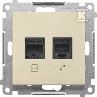 GN.KOMP.RJ45+TEL.RJ12 SZAMPA.MAT SIMON55