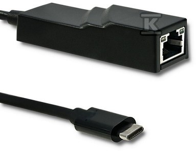 ADAPTER USB C MĘSKI/RJ-45 ŻEŃSKI 20CM