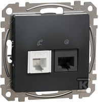 GN.RJ45/RJ11 5UTP CZARNY ANTRA.SEDNA DES