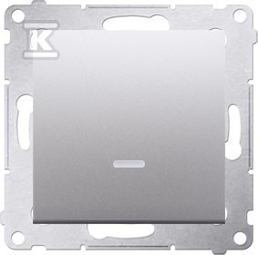 PRZYCISK POJ.PODŚW.SREBRNY MAT SIMON54