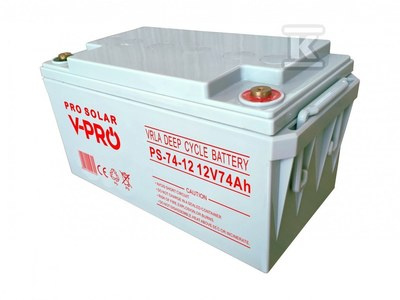 AKUMULATOR DEEP CYCLE VPRO SOLAR 12V 74A