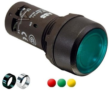 CP1-13R-10-PRZYCISK WKLĘSŁY CZERWONY1N