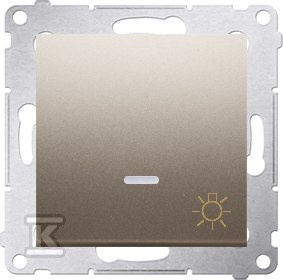 PRZYCISK ŚWIATŁ.PODŚW.ZŁOTY MAT SIMO