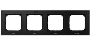 RAMKA 4-KR.ŁĄCZ.IP44 CZARNY MET.SONATA