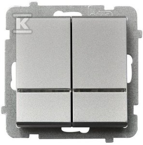 ŁĄCZ.2-GR.ŚWIECZ.POD.P.SREBRO MAT SON