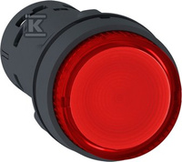 PRZYC.PODŚW.LED POWR.NC 230V CZERW