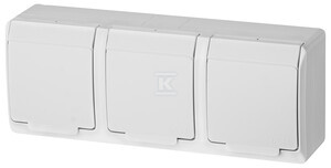 GN.3X2P+Z N/T IP44 BIAŁE HERMES