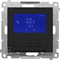 TERMOSTAT PROG.WYŚ. CZARNY MAT SIMON55