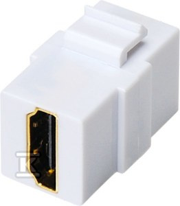 GNIAZDO HDMI KEYSTONE 2X ŻEŃSKIE BIAŁ